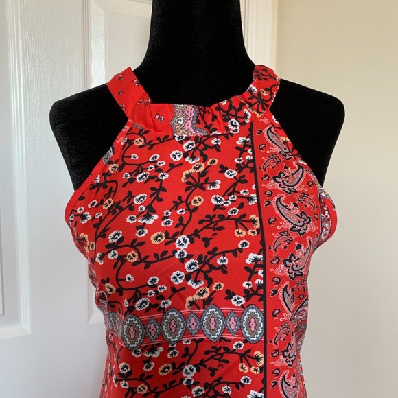 Tie Back Paisley Print Halter Dress - Picture 8 of 8